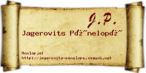 Jagerovits Pénelopé névjegykártya