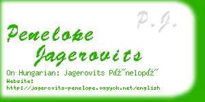 penelope jagerovits business card